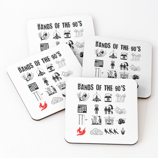 Item preview, funny nerdy iconic alternative rock bands of the 90s black text designed and sold by omeen.