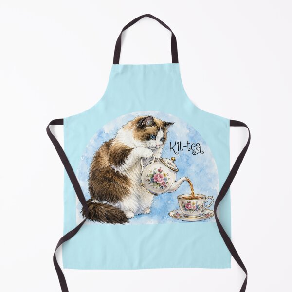 Item preview, Ragdoll Cat Pours Tea - “Kit-tea” designed and sold by Lion and Lamb Design.
