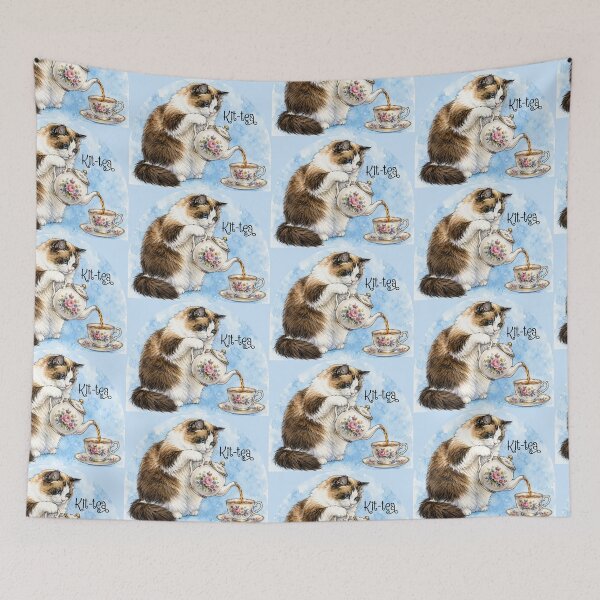 Item preview, Ragdoll Cat Pours Tea - “Kit-tea” designed and sold by Lion and Lamb Design.