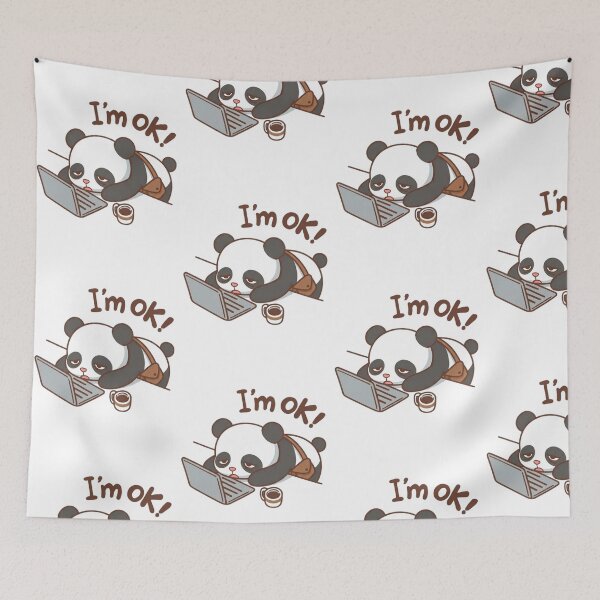 Item preview, Tired Panda designed and sold by HeyyItsNikki.