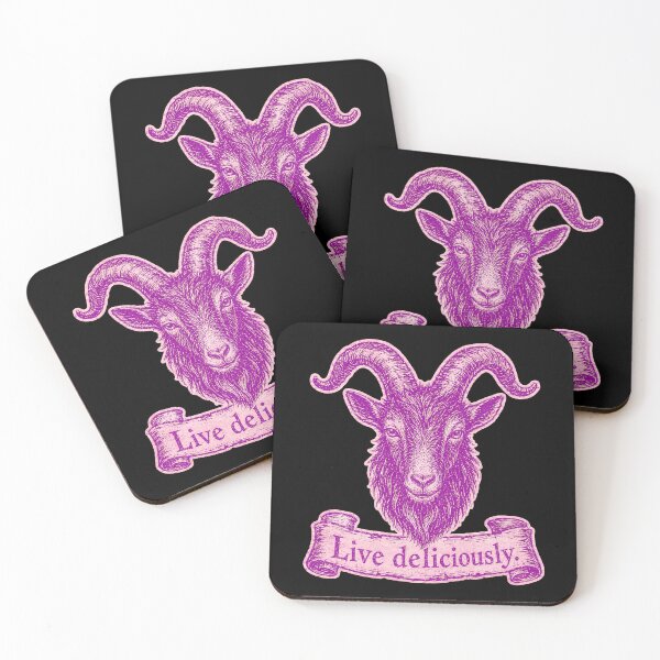 Item preview, Live Deliciously Vintage Engraved Occult Goat Art Print designed and sold by PinUpPizzazz.