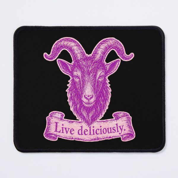 Item preview, Live Deliciously Vintage Engraved Occult Goat Art Print designed and sold by PinUpPizzazz.