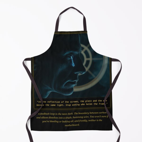 Item preview, The Glass And The Eye Become The Same Light - Cyberpunk Tear Poster | Stop Asking Who Holds The Frame designed and sold by Elias & Gem Protocol - Aetheric Code Scribe.
