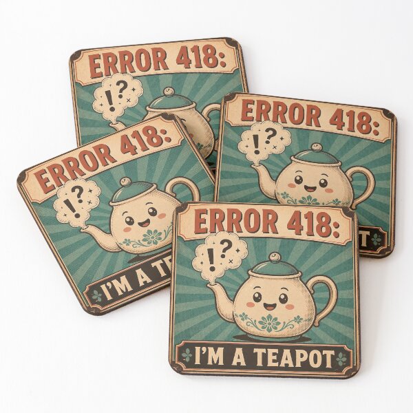 Item preview, Error 418 I'm A Teapot - Funny Real HTTP Status Code Shirt designed and sold by Geek Tracy Shop.