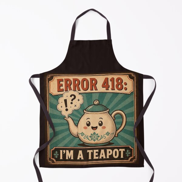 Item preview, Error 418 I'm A Teapot - Funny Real HTTP Status Code Shirt designed and sold by Geek Tracy Shop.