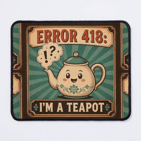 Item preview, Error 418 I'm A Teapot - Funny Real HTTP Status Code Shirt designed and sold by Geek Tracy Shop.