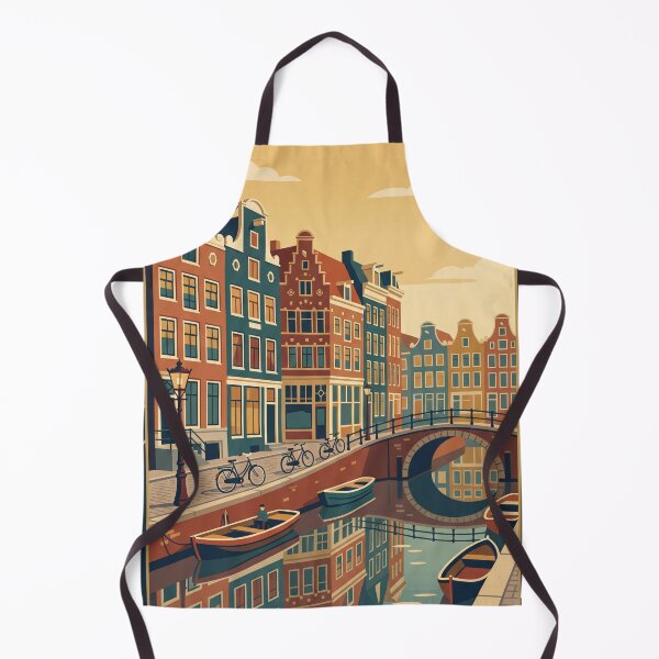Item preview, Amsterdam Netherlands Vintage Travel Poster designed and sold by Bomax121.