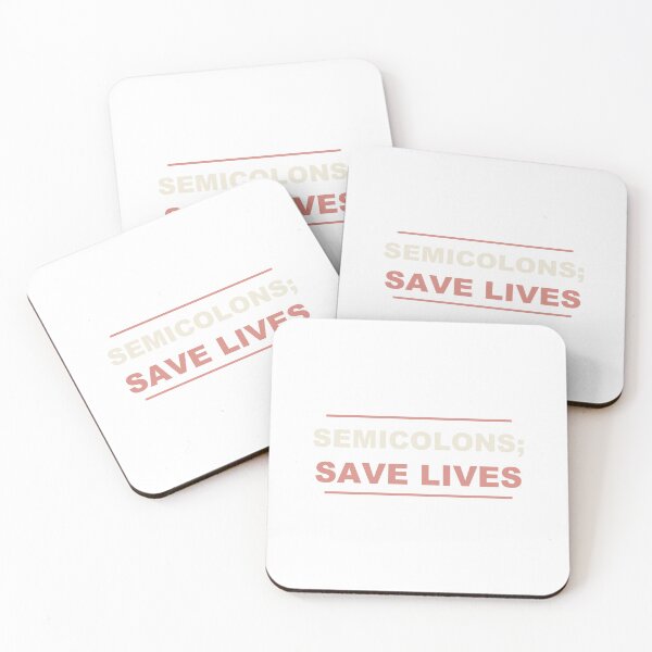 Item preview, Semicolons; Save Lives - Funny Programmer designed and sold by Spraxl.