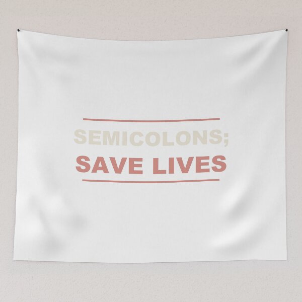 Item preview, Semicolons; Save Lives - Funny Programmer designed and sold by RetroThreadWorks.