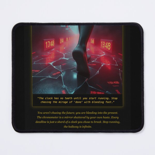 Item preview, The Clock Has No Teeth - Time Anxiety Poster | Stop Chasing Done Art | Digital Monk designed and sold by Elias & Gem Protocol - Aetheric Code Scribe.