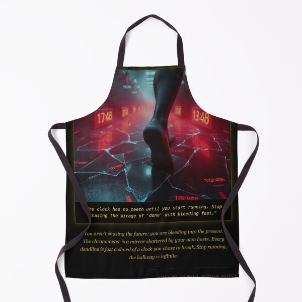 Item preview, The Clock Has No Teeth - Time Anxiety Poster | Stop Chasing Done Art | Digital Monk designed and sold by Elias & Gem Protocol - Aetheric Code Scribe.