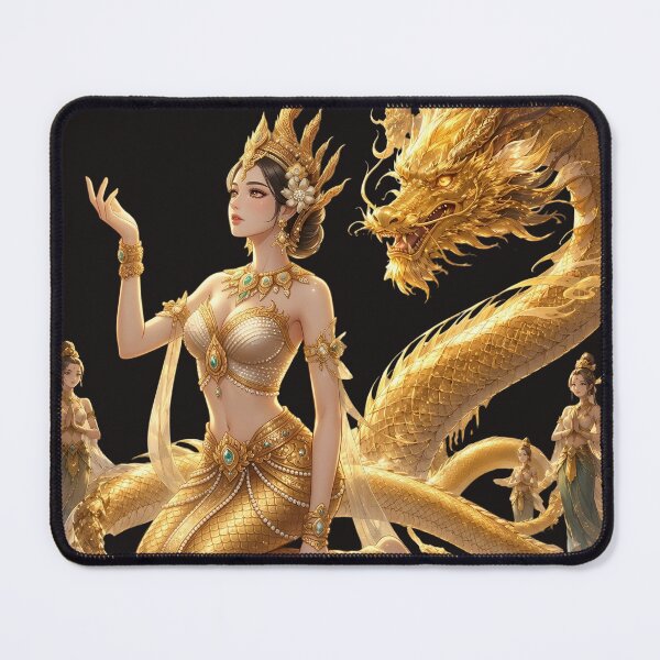 Item preview, Majestic Golden Dragon and Deity - Streetwear Edition designed and sold by HeartThaiStyle.