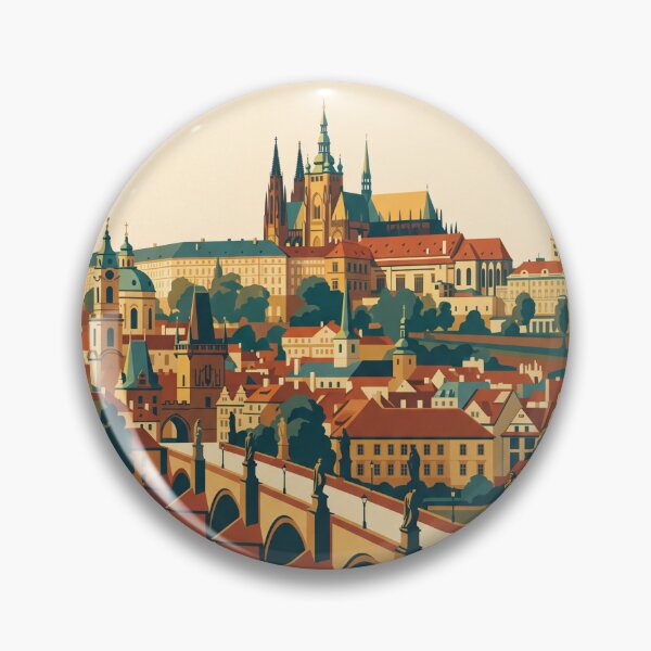 Item preview, Prague Czech Republic Vintage Travel Poster designed and sold by Bomax121.