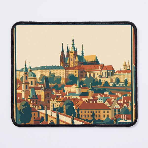 Item preview, Prague Czech Republic Vintage Travel Poster designed and sold by Bomax121.
