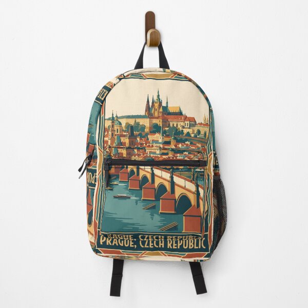 Item preview, Prague Czech Republic Vintage Travel Poster designed and sold by Bomax121.