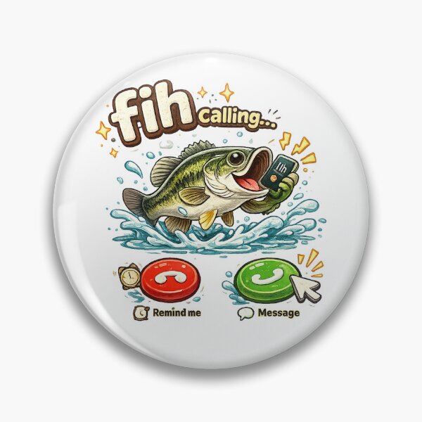 Item preview, Fish Calling Funny Fishing Graphic  designed and sold by QuiteOrbit.