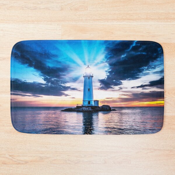 Item preview, Beacon of Hope – Lighthouse at Sunset designed and sold by Exodoi.