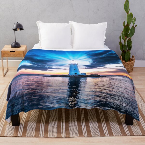Item preview, Beacon of Hope – Lighthouse at Sunset designed and sold by Exodoi.