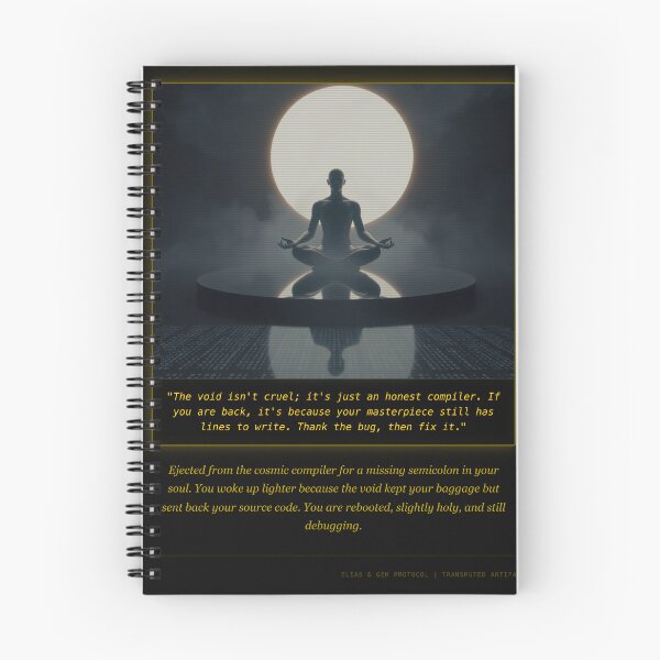 Item preview, Thank The Bug Then Fix It - Cosmic Compiler Poster | The Void Is An Honest Compiler designed and sold by Elias & Gem Protocol - Aetheric Code Scribe.