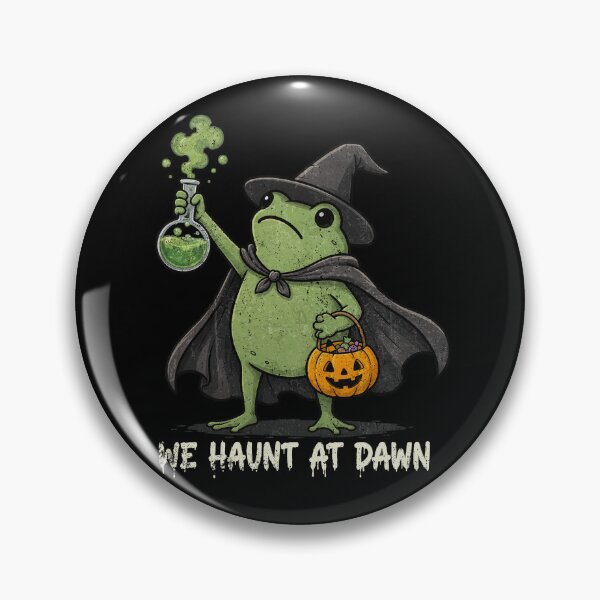 Item preview, We Haunt At Dawn Halloween Witch Frog Animal Lover Funny designed and sold by watanabeee.