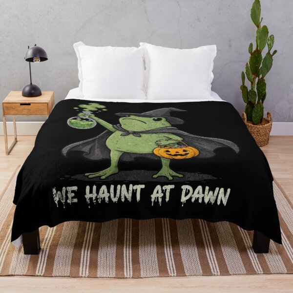 Item preview, We Haunt At Dawn Halloween Witch Frog Animal Lover Funny designed and sold by watanabeee.