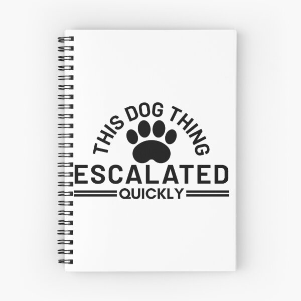 Item preview, Funny Dog Lover Vintage Typography T-Shirt for Dog Moms & Dog Dads | This Dog Thing Escalated Quickly Gift designed and sold by Teetreasure2.