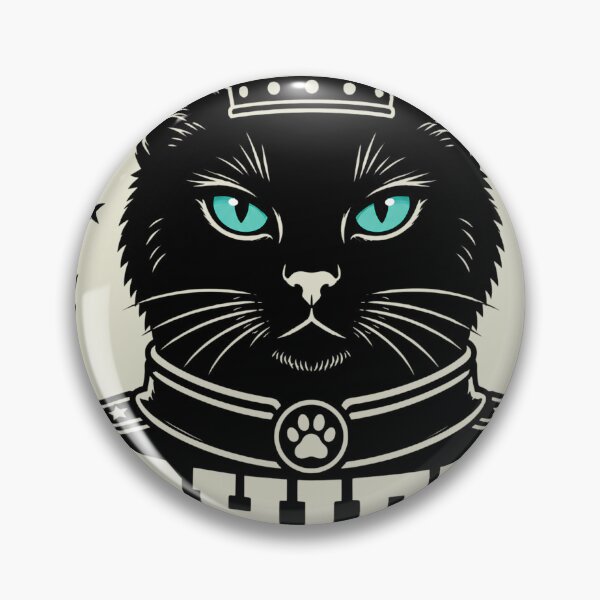 Item preview, Chief Meowfficer Black Cat with Crown & Uniform Funny Gift designed and sold by Retro Rascals Co..