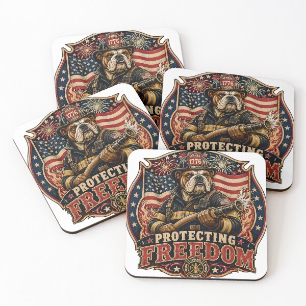 Item preview, Protecting Freedom Firefighter Bulldog designed and sold by Esu8y2.