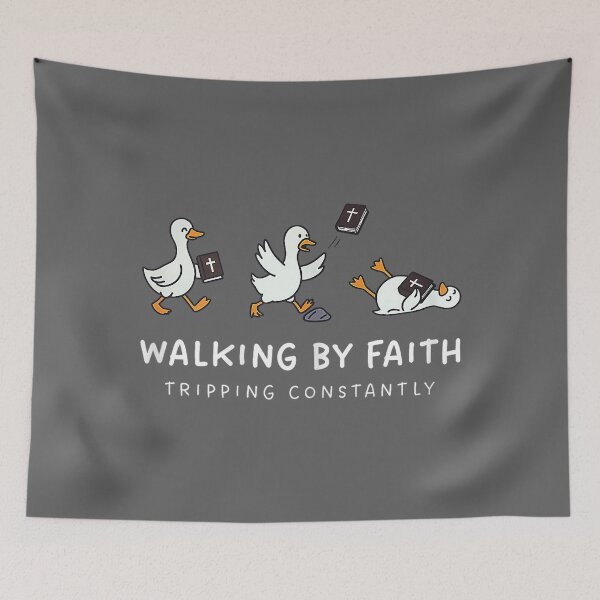 Item preview, Christian Goose Walking by Faith Tripping Constantly Bible designed and sold by KristineLi.