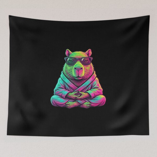 Item preview, Capybara Meditating designed and sold by HeyyItsNikki.