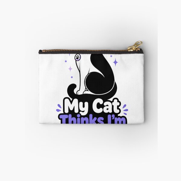 Item preview, My Cat Thinks I'm Purrfectly Insane Funny Cat Quote designed and sold by Retro Rascals Co..