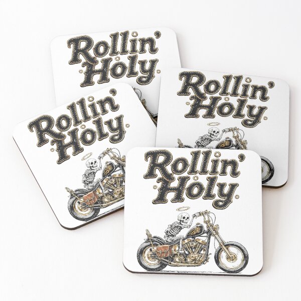 Item preview, Rollin' Holy.  Skeleton Biker with Halo. designed and sold by Birdie and Flynn.