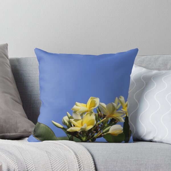 Item preview, Yellow Frangipani Flowers Against A Clear Blue Sky designed and sold by 27Tammy27.