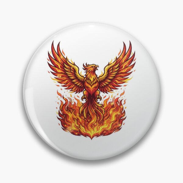 Item preview, Majestic Fire Phoenix Rising Vector Illustration designed and sold by Rahat3344.