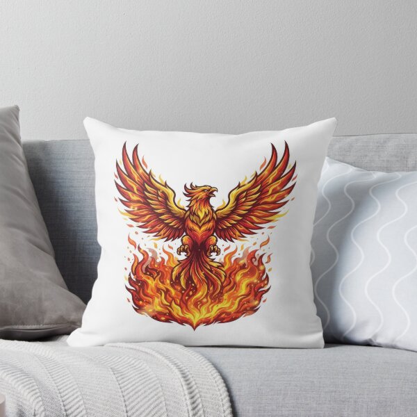 Item preview, Majestic Fire Phoenix Rising Vector Illustration designed and sold by Rahat3344.