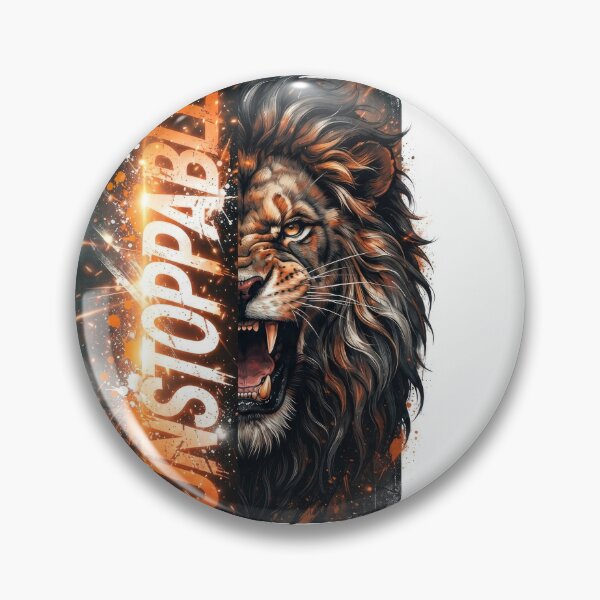 Item preview, Unstoppable Roaring Lion Motivational Vector Design designed and sold by Rahat3344.