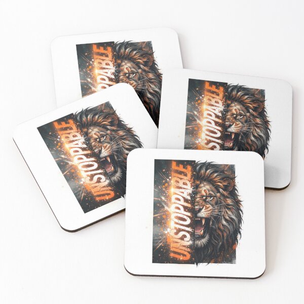 Item preview, Unstoppable Roaring Lion Motivational Vector Design designed and sold by Rahat3344.