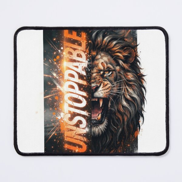 Item preview, Unstoppable Roaring Lion Motivational Vector Design designed and sold by Rahat3344.