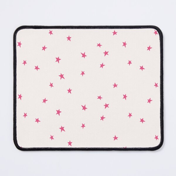 Item preview, Tiny little magenta pink stars tossed all over on soft creamy white designed and sold by PrettywithColor.