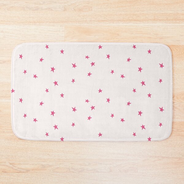 Item preview, Tiny little magenta pink stars tossed all over on soft creamy white designed and sold by PrettywithColor.