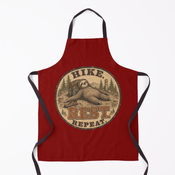 Item preview, Hike. Rest. Repeat. Funny Sloth Hiking Vintage Outdoor  designed and sold by freshwear design.