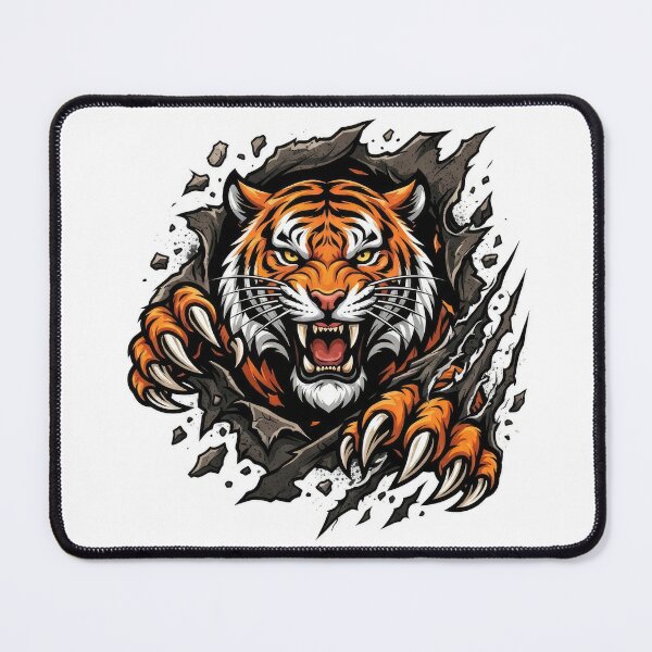 Item preview, Angry Tiger Ripping Out Vector Graphic designed and sold by Rahat3344.