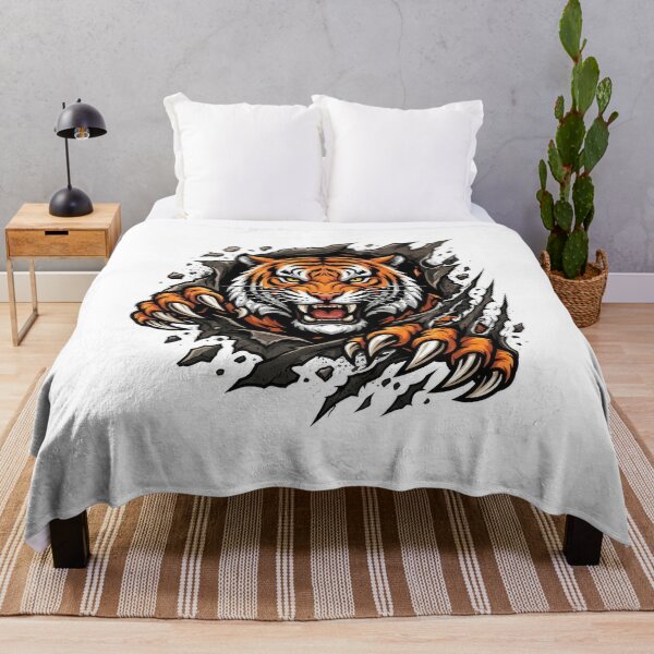 Item preview, Angry Tiger Ripping Out Vector Graphic designed and sold by Rahat3344.