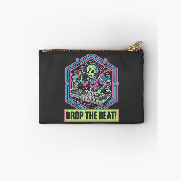 Item preview, Alien DJ Spinning Vinyl Retro Graphic Music Art designed and sold by DuckOddity.