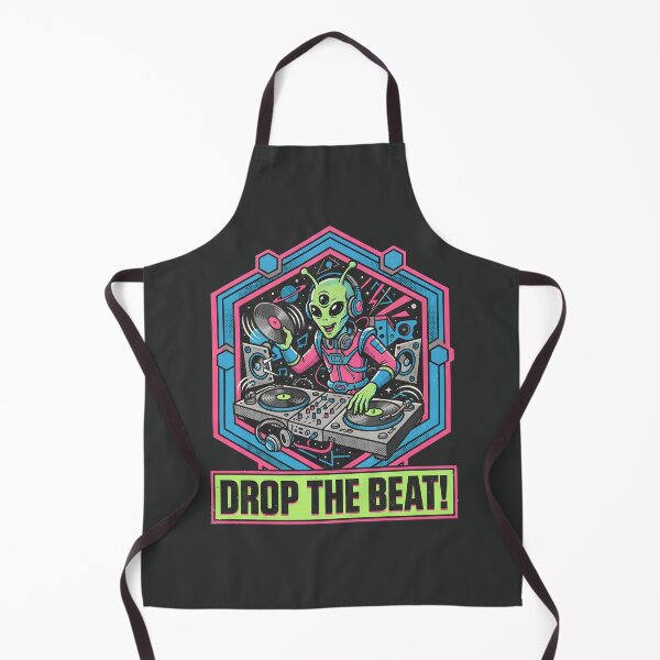 Item preview, Alien DJ Spinning Vinyl Retro Graphic Music Art designed and sold by DuckOddity.