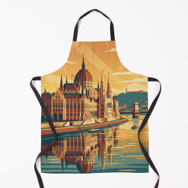 Item preview, Budapest Hungary Vintage Travel Poster  designed and sold by Bomax121.