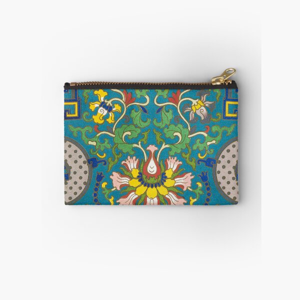 Item preview, Vintage Chinese Geometric Lotus Enamel Pattern designed and sold by The Ravens Ballad.