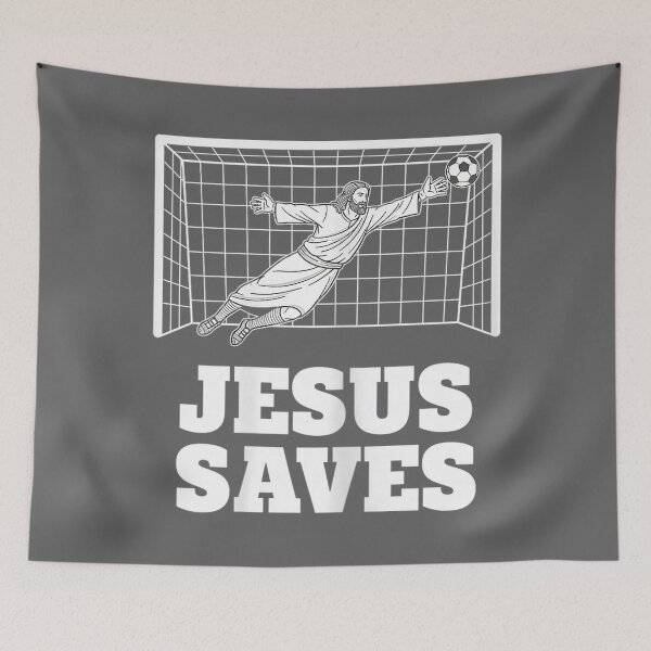 Item preview, Christian Jesus Saves Soccer Goalkeeper Faith Inspirational designed and sold by KristineLi.
