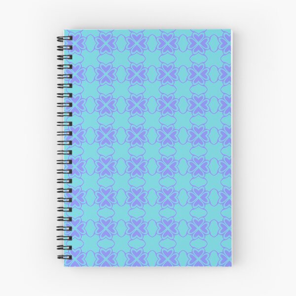 Item preview, Pastel Purple Heart Clover Geometric Pattern on Cyan designed and sold by VOYID ART STUDIO.