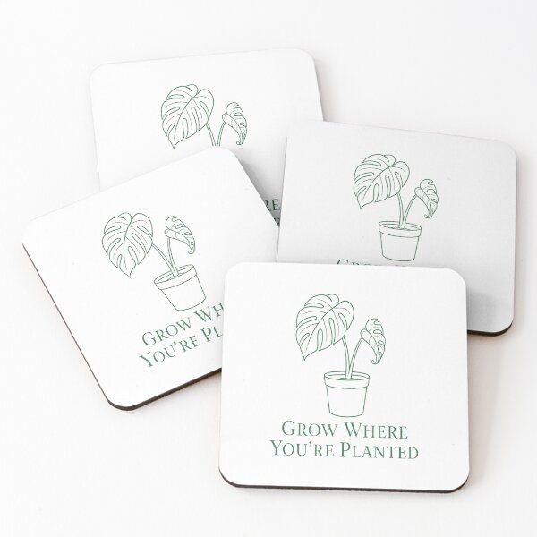 Item preview, Minimal Monstera Plant Lover Grow Where You're Planted Botanical Line Art designed and sold by kiralynstration.